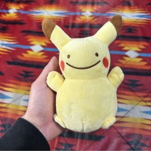 2016 Ditto As Pikachu Plush 6.5” Pokemon Center Exclusive Nintendo